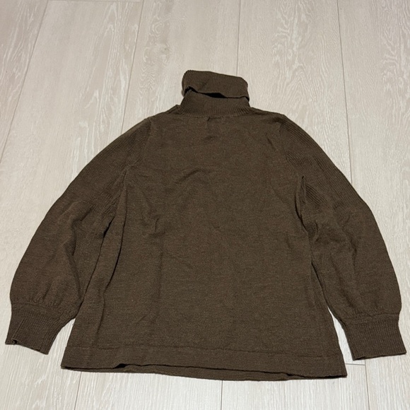 3/$10 Vintage U'db Merino Wool Brown Knit Turtleneck Sweater - Picture 7 of 7